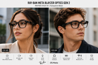 Ray-Ban Meta Blayzer Optics Gen 2  shiny transparent-black rectangular frame (0RW7001852654)