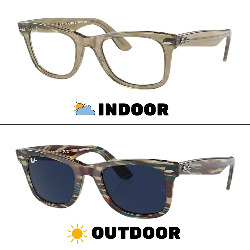 Rayban CHANGE TRANSITIONS Sunglass RB 2140 1387/GG